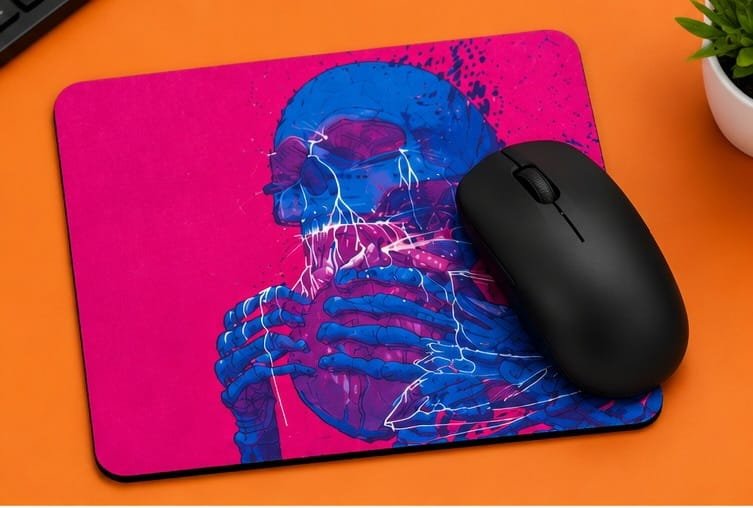 Mousepad Gamer 22x18cm Estampado - Modelos Caveira, Anime, Personagens e Games - Base Emborrachada Antiderrapante - Imagem 4