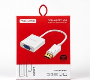 Adaptador DisplayPort para VGA- Tomate MTV-601 - Resolução Full HD 1080P